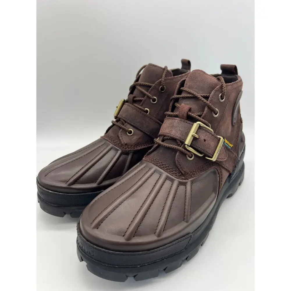 Polo Ralph Lauren Oslo Dark Brown Low Boots HydroGuard Men's 9.5D NEW